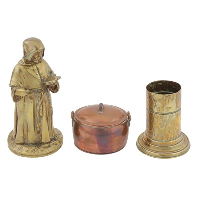 Lot 598 - An Edwardian copper novelty vesta box striker, circa 1910