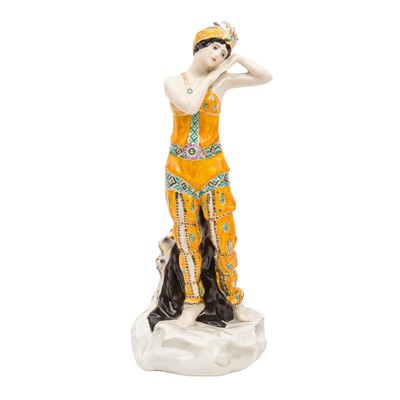 Lot 388 - Dmitri Iosifovich Ivanov for the Soviet State Porcelain Factory, figure of a ballerina