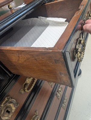 Lot 1 - An Indo-Dutch (Dutch East Indies Co.) teak and ebonised chest of drawers