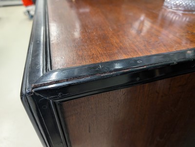 Lot 1 - An Indo-Dutch (Dutch East Indies Co.) teak and ebonised chest of drawers