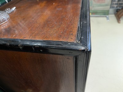 Lot 1 - An Indo-Dutch (Dutch East Indies Co.) teak and ebonised chest of drawers