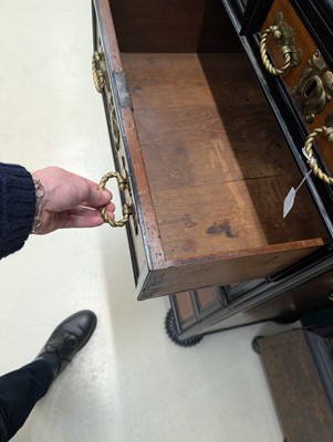 Lot 1 - An Indo-Dutch (Dutch East Indies Co.) teak and ebonised chest of drawers