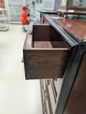 Lot 1 - An Indo-Dutch (Dutch East Indies Co.) teak and ebonised chest of drawers