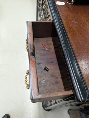 Lot 1 - An Indo-Dutch (Dutch East Indies Co.) teak and ebonised chest of drawers