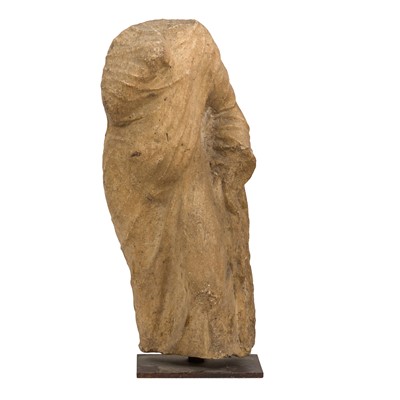 Lot 272 - A Roman style marble male figure wearing the himation
