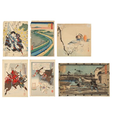 Lot 99 - Tsukiyoka Yoshitoshi (Japanese, 1839-1892); Tsukioka Kogyo (Japanese, 1869 - 1927); Utagawa Hiroshige (Japanese, 1797-1858)