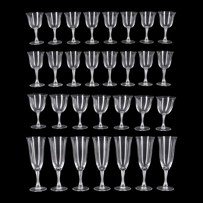 Lot 440 - A part-suite of Lalique France 'Barsac' pattern drinking glasses
