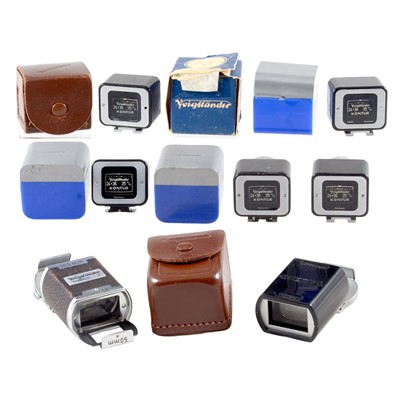 Lot 379 - 7 Voigtlander Kontur & Turnit Camera Viewfinders.