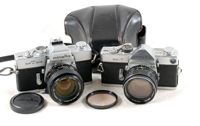Lot 270 - Minolta 35mm SLR Cameras with 50mm f1.4 Lenses.