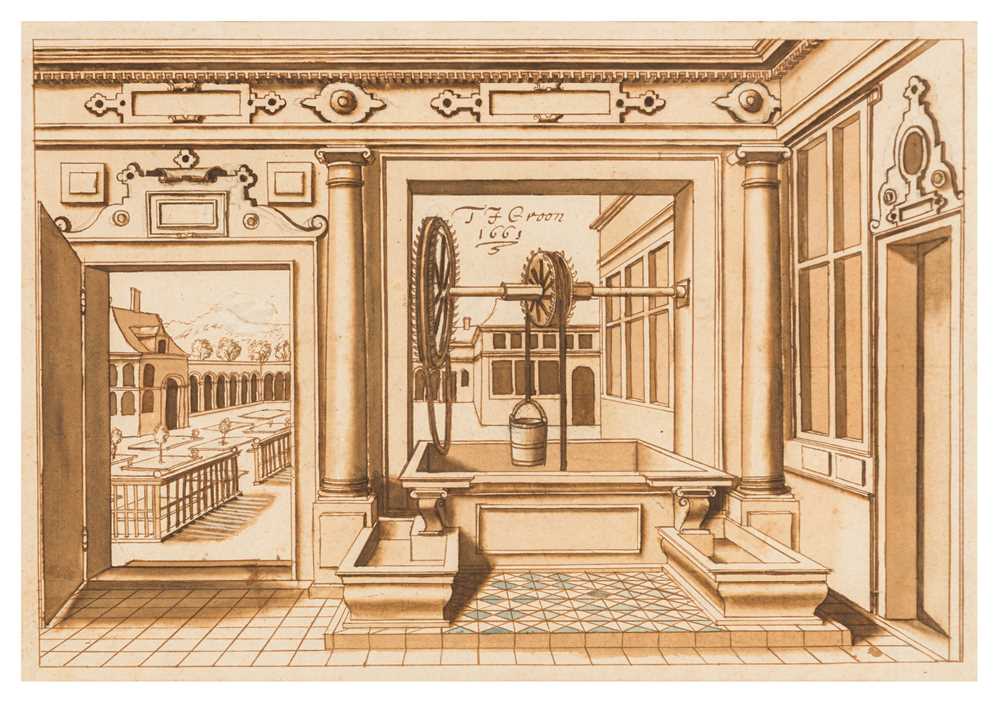 Lot 39 - T F Groon, (Northern European, mid-late 17th century), after Vredeman de Vries (1527-1604/23)