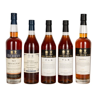 Lot 316 - Berry Bros. Brandy Box - 5 bottles