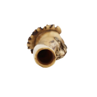 Lot 58 - A Japanese sashi-netsuke of a scepter in the style of Isshosai Hakumin, Asakusa, Meiji period