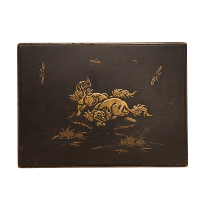 Lot 35 - A Japanese export black lacquer box, Edo period, 17th-18th century