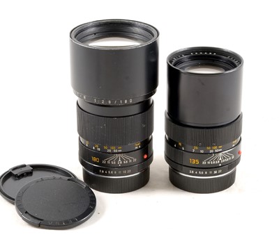Lot 181 - Leica Elmarit R 135mm & 180mm f2.8 Lenses.