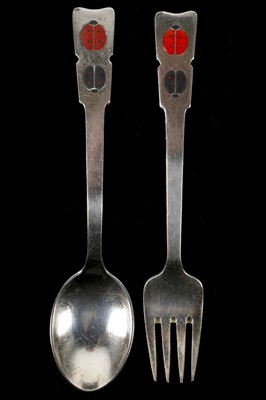 Lot 240A - A vintage Danish Sterling Silver enameled...