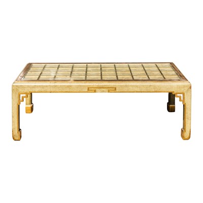 Lot 282 - A Chinese painted and parcel gilt hardwood coffee table