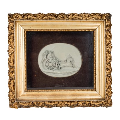 Lot 458 - Two 19th century figural relief panels