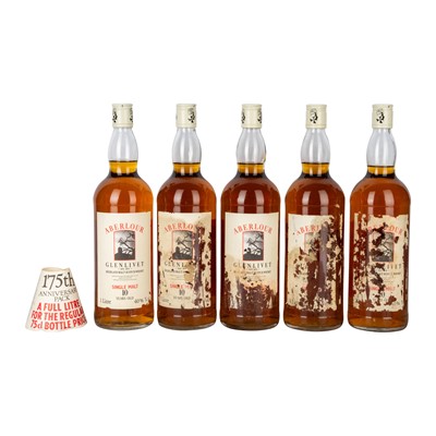 Lot 340 - Aberlour 10 year old 1litre - 5 bottles