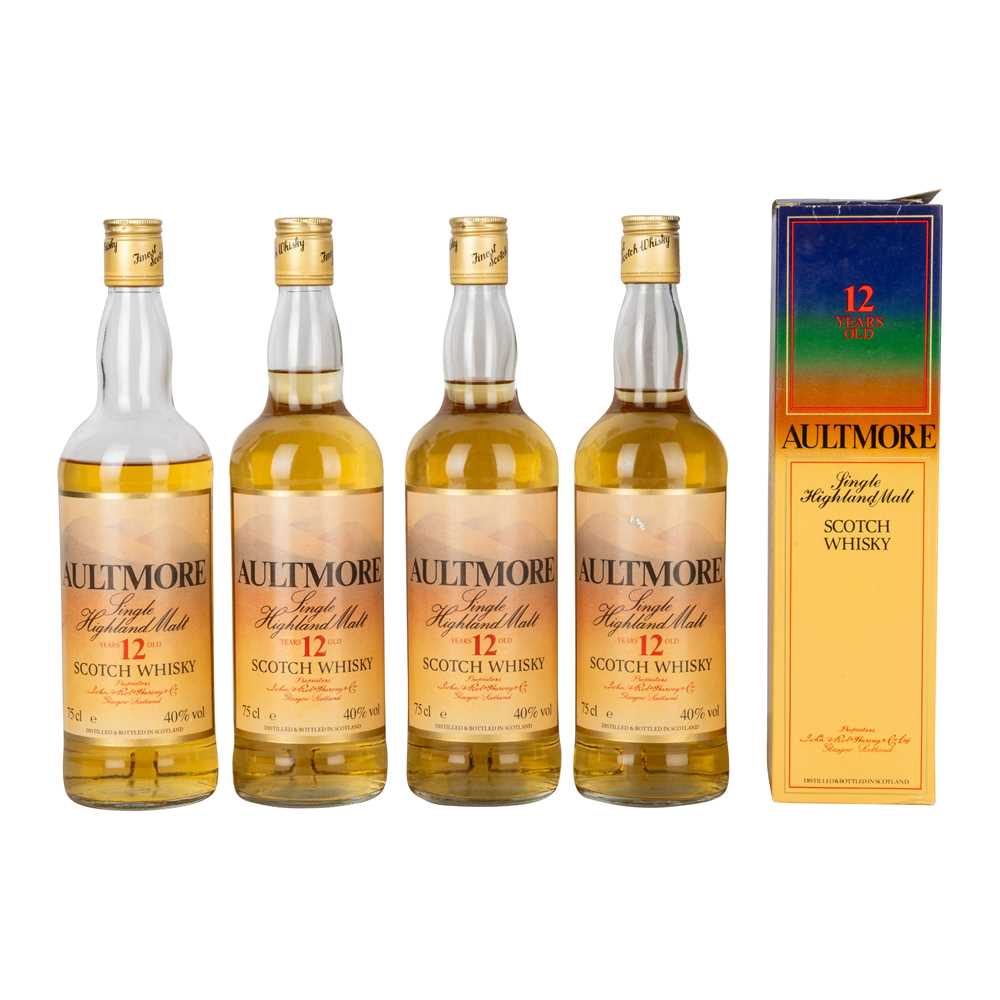 Lot 215 - Aultmore 12 year old - 4 bottles