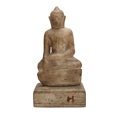 Lot 321 - A Burmese marble figure of Buddha Shakyamuni, 17th/18th century