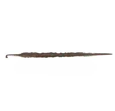 Lot 277 - An Ancient Near Eastern bronze sword blade, Circa 1,000-500 B.C.