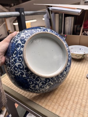 Lot 61 - A Chinese Ming-style blue and white 'dice' bowl, Yongzheng mark and possibly of the period