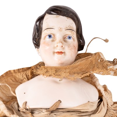 Lot 179 - A mid 19th Century China headed doll. possibly by KPM