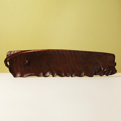 Lot 33 - A Japanese fruitwood tray for tea ceremony, Meiji period
