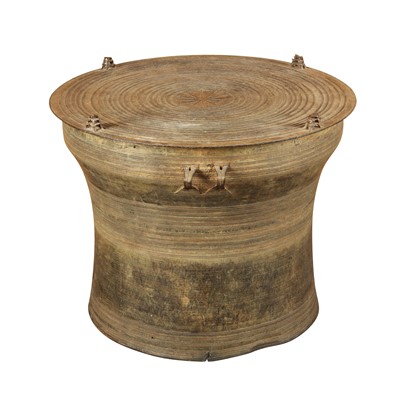 Lot 319 - A large copper-alloy rain drum, Dong Son culture, circa 500 BCE - 300 CE