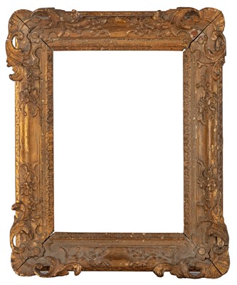 Lot 233 - An English 18th Century, carved and gilded pierced frame
