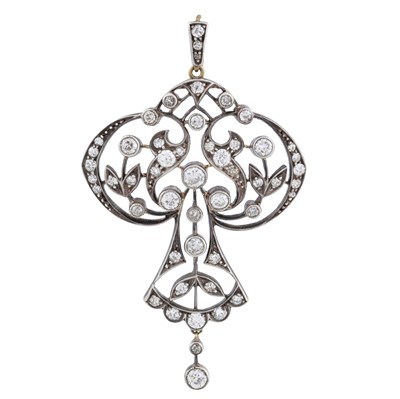 Lot 61 - A diamond pendant, Late 19th century