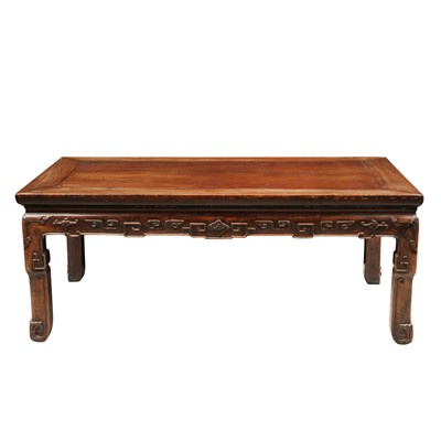 Lot 196 - A Chinese hardwood low table, 20th century