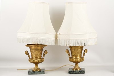 Lot 460 - A pair of 19th century, continental gilt...
