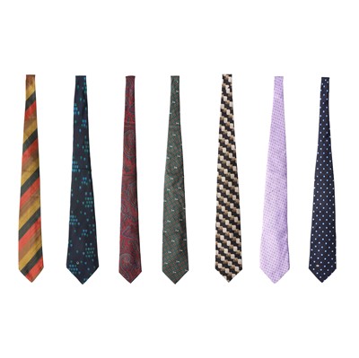 Lot 349 - Designer Ties Seven Mixed Silk Ties