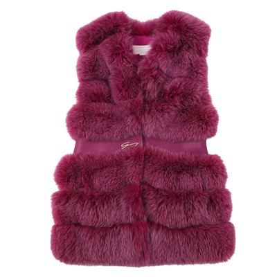 Lot 43 - Giuseppe Zanotti Magenta Fox Gilet - Size 42