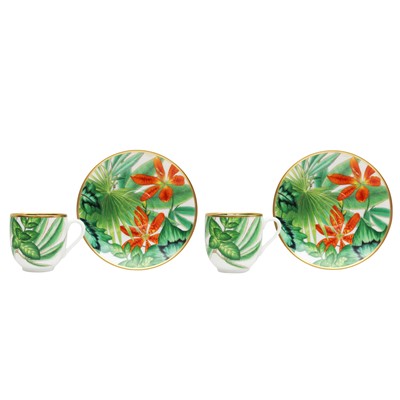 Lot 75 - Hermes 'Passifolia' Coffee For Two Set