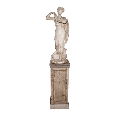 Lot 109 - A painted plaster figure of a Classical lady