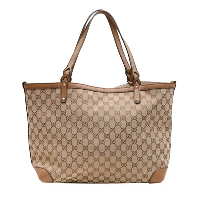 Lot 127 - Gucci Beige GG Monogram Tote