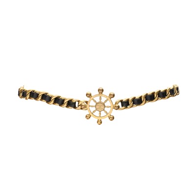 Lot 144 - Chanel Black Nautical Chain Belt