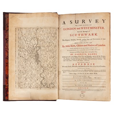 Lot 97 - Stow (John) A Survey of the Cities of London....6th. ed. 1754-55