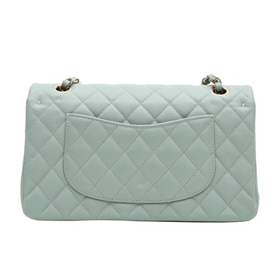 Lot 51 - Chanel Duck Egg Blue Medium Classic Double Flap Bag