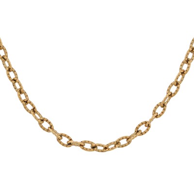 Lot 356 - A fancy-link longchain necklace