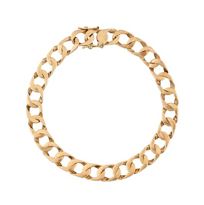 Lot 351 - A curb-link bracelet, 1980
