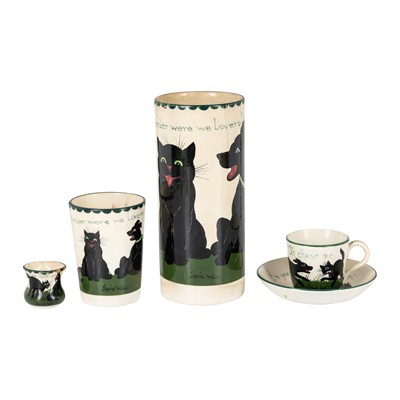 Lot 54 - Louis Wain for Bristol Cat & Dog Pottery (Pountney & Co)