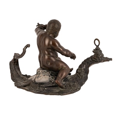 Lot 120 - After Giambologna (Flemish, 1529-1608), bronze sculpture of 'Morgante Riding on a Dragon'