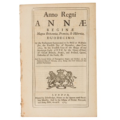 Lot 64 - Act of Parliament, Reign of Queen Anne