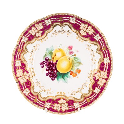 Lot 297 - A Victorian Ridgway porcelain dessert plate