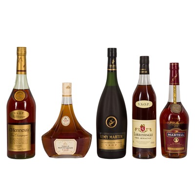 Lot 314 - A selection of VSOP - 5 bottles