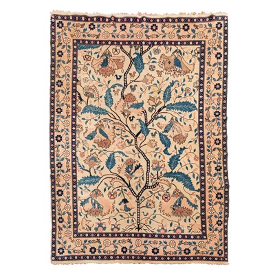 Lot 14 - An unusual part silk north-east Persian rug
