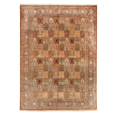 Lot 76 - An extremely fine signed silk Qum carpet, central Persia